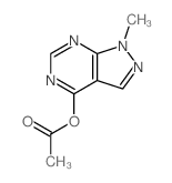 1H-Pyrazolo[3,4-d]pyrimidin-4-ol,1-methyl-, 4-acetate结构式