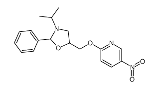 5-[(5-nitropyridin-2-yl)oxymethyl]-2-phenyl-3-propan-2-yl-1,3-oxazolidine结构式