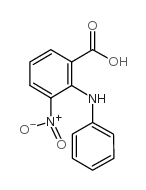 3-硝基-2-(苯基氨基)苯甲酸结构式