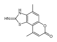 7H-Pyrano[2,3-g]benzothiazol-7-one,2-amino-4,9-dimethyl- Structure