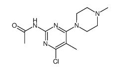 N-[4-Chloro-6-(4-methylpiperazino)-5-methylpyrimidin-2-yl]acetamide结构式