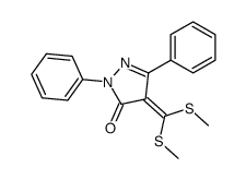 4-(bis(methylthio)methylene)-1,3-diphenyl -1H-pyrazol-5(4H)-one结构式