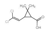 3-(2,2-Dichloroethenyl)-2,2-dimethylcyclopropanecarboxylic acid structure