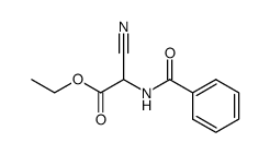 2-benzoylamino-2-cyanoacetic acid ethyl ester结构式