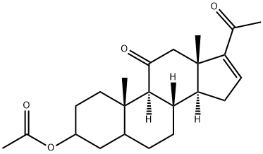 11,20-Dioxopregn-16-en-3-ol acetate Structure