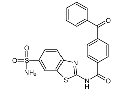 4-benzoyl-N-(6-sulfamoyl-1,3-benzothiazol-2-yl)benzamide Structure