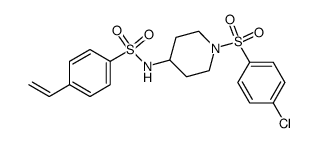 N-[1-(4-chloro-benzenesulfonyl)-piperidin-4-yl]-4-vinyl-benzenesulfonamide结构式
