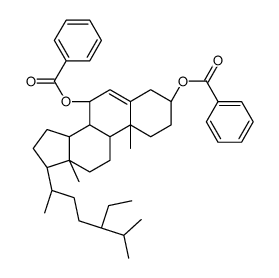 Stigmast-5-ene-3β,7α-diol dibenzoate structure