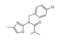 N-(4-chloro-benzyl)-N-(4-methyl-oxazol-2-yl)-isobutyramide结构式