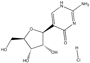 2-氨基-5-BETA-D-呋喃核糖基-4(1H)-嘧啶酮盐酸盐结构式