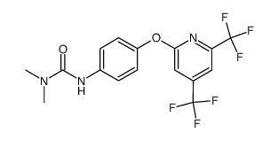 3-[4-(4,6-Bis-trifluoromethyl-pyridin-2-yloxy)-phenyl]-1,1-dimethyl-urea结构式