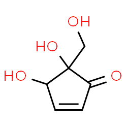 4,5-Dihydroxy-4-(hydroxymethyl)cyclopentene-3-one结构式