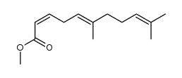 Methyl 6,10-dimethyl-(Z)-2,5,9-undecatrienoate Structure
