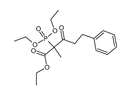 triethyl 2-methyl-3-oxo-5-phenyl-2-phosphonopentanoate结构式