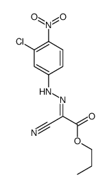 propyl (2Z)-2-[(3-chloro-4-nitrophenyl)hydrazinylidene]-2-cyanoacetate Structure