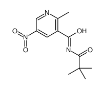 N-(2,2-dimethylpropanoyl)-2-methyl-5-nitropyridine-3-carboxamide结构式