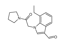 Pyrrolidine, 1-[(7-ethyl-3-formyl-1H-indol-1-yl)acetyl]- (9CI) structure