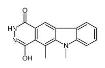5,6-dimethyl-2,3-dihydropyridazino[4,5-b]carbazole-1,4-dione结构式