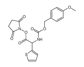 DL-α-[[[(4-methoxyphenyl)methoxy]carbonyl]amino]-2-thiopheneacetic acid, 2,5-dioxo-1-pyrrolidinyl ester Structure