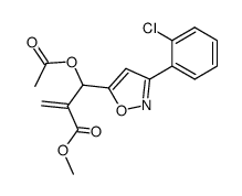 2-{acetoxy-[3-(2-chloro-phenyl)-isoxazol-5-yl]-methyl}acrylic acid methyl ester结构式