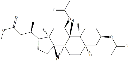 3α,11α-Bis(acetyloxy)-24-nor-5β-cholan-23-oic acid methyl ester结构式
