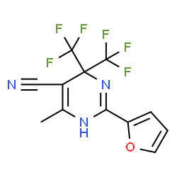 5-Pyrimidinecarbonitrile,2-(2-furanyl)-1,4-dihydro-6-methyl-4,4-bis(trifluoromethyl)-(9CI) picture