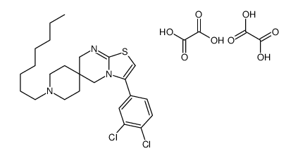 3-(3,4-dichlorophenyl)-1'-octylspiro[5,7-dihydro-[1,3]thiazolo[3,2-a]pyrimidine-6,4'-piperidine],oxalic acid结构式