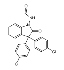 1-Formamido-3,3-di-(p-chlorphenyl)-oxindol Structure
