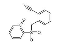 2-[(1-oxidopyridin-1-ium-2-yl)sulfonylmethyl]benzonitrile Structure