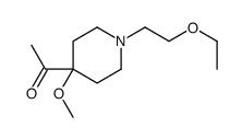 1-[1-(2-ethoxyethyl)-4-methoxypiperidin-4-yl]ethanone结构式