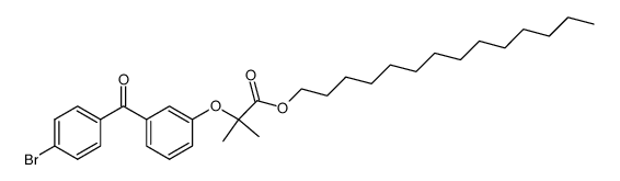 2-[3-(4-Bromo-benzoyl)-phenoxy]-2-methyl-propionic acid tetradecyl ester结构式