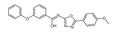 N-[5-(4-methoxyphenyl)-1,3,4-oxadiazol-2-yl]-3-phenoxybenzamide Structure