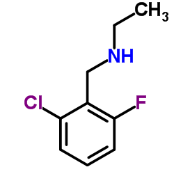 2-氯-N-乙基-6-氟苄胺结构式