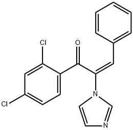 2-Propen-1-one,1-(2,4-dichlorophenyl)-2-(1H-imidazol-1-yl)-3-phenyl-,(E)- (9CI)结构式