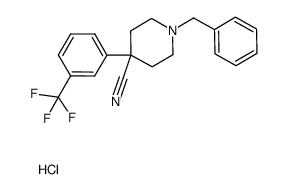 1-Benzyl-4-[3-(trifluoromethyl)phenyl]-4-piperidinecarbonitrile hydrochloride Structure