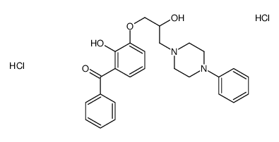 [2-hydroxy-3-[2-hydroxy-3-(4-phenylpiperazin-1-yl)propoxy]phenyl]-phenylmethanone,dihydrochloride Structure