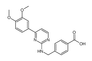 4-[[[4-(3,4-dimethoxyphenyl)pyrimidin-2-yl]amino]methyl]benzoic acid Structure