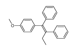 (E)-1,2-diphenyl-1-(p-methoxyphenyl)-1-butene Structure