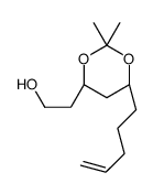 2-[(4S,6S)-2,2-dimethyl-6-pent-4-enyl-1,3-dioxan-4-yl]ethanol Structure