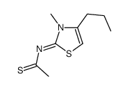 N-(3-methyl-4-propyl-1,3-thiazol-2-ylidene)ethanethioamide结构式