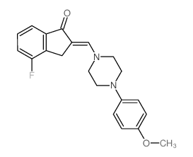 1H-Inden-1-one,4-fluoro-2,3-dihydro-2-[[4-(4-methoxyphenyl)-1-piperazinyl]methylene]- structure