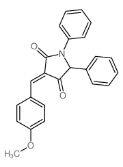 2,4-Pyrrolidinedione,3-[(4-methoxyphenyl)methylene]-1,5-diphenyl- structure
