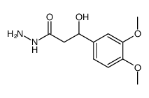 3-(3,4-dimethoxy-phenyl)-3-hydroxy-propionic acid hydrazide结构式