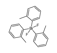 tris(2-methylphenyl)bismuth difluoride Structure