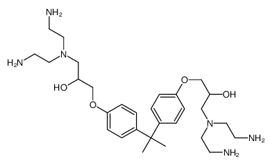 1,1'-[isopropylidenebis(p-phenyleneoxy)]bis[3-[bis(2-aminoethyl)amino]propan-2-ol] structure