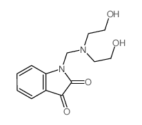 1-[(bis(2-hydroxyethyl)amino)methyl]indole-2,3-dione Structure
