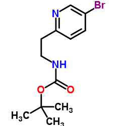 2-Methyl-2-propanyl [2-(5-bromo-2-pyridinyl)ethyl]carbamate结构式