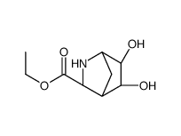 ethyl (2S)-5,6-dihydroxy-3-azabicyclo[2.2.1]heptane-2-carboxylate结构式