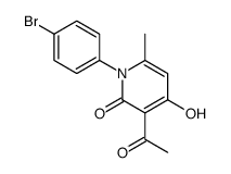 3-acetyl-1-(4-bromophenyl)-4-hydroxy-6-methylpyridin-2-one结构式