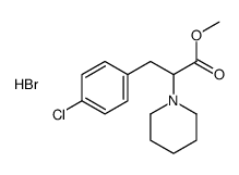 methyl 3-(4-chlorophenyl)-2-piperidin-1-ylpropanoate,hydrobromide Structure